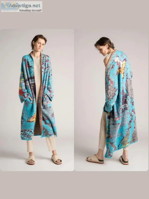 Unique Printed Caftan For Women - Formentera - ZALIVAKO