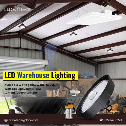 Get a High Brightness LED Warehouse Lighting with 50000 Hours