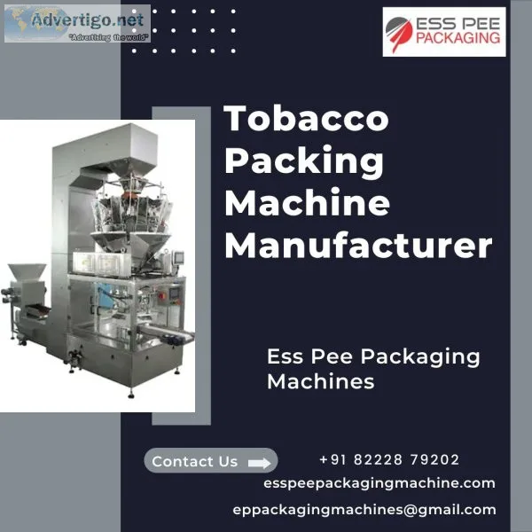 Tobacco packing machine manufacturer