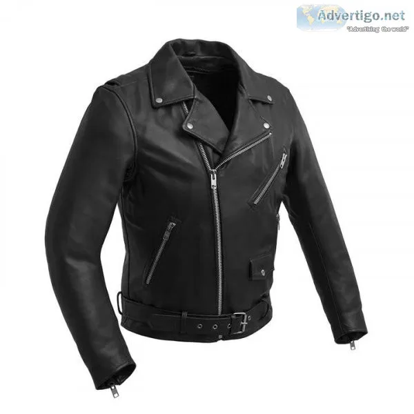 First Mfg Men s Fillmore Motorcycle Leather Jacket &ndash Zooloo