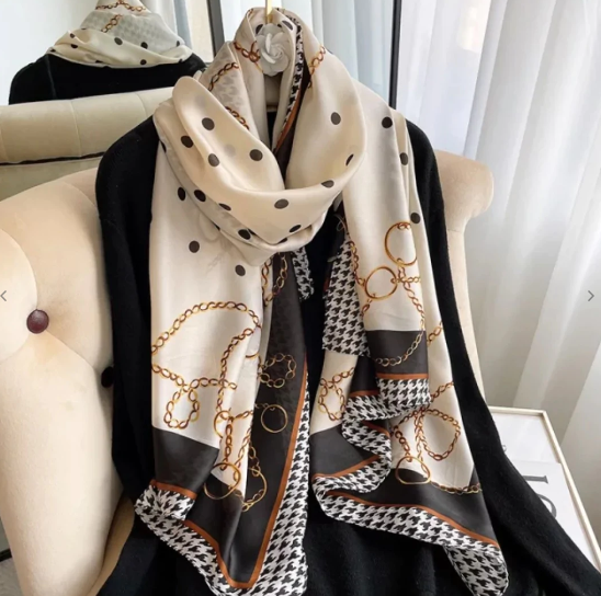 Shop Luxury Polk Dot Silk Scarf Online - Scarves and Fedoras