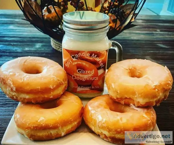 Glazed Donuts Candle  Soy Candle Market