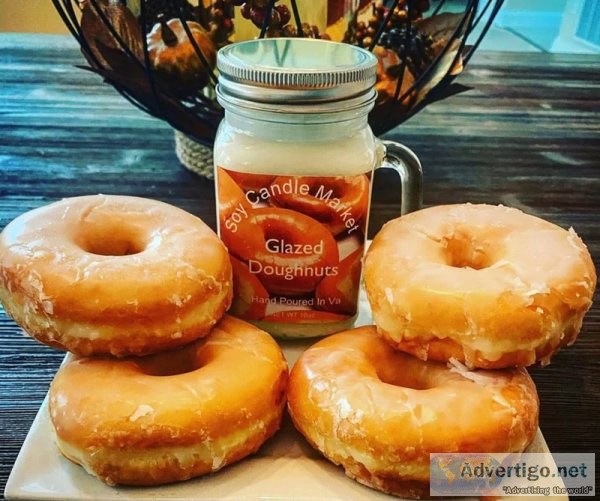 Glazed Donuts Candle  Soy Candle Market