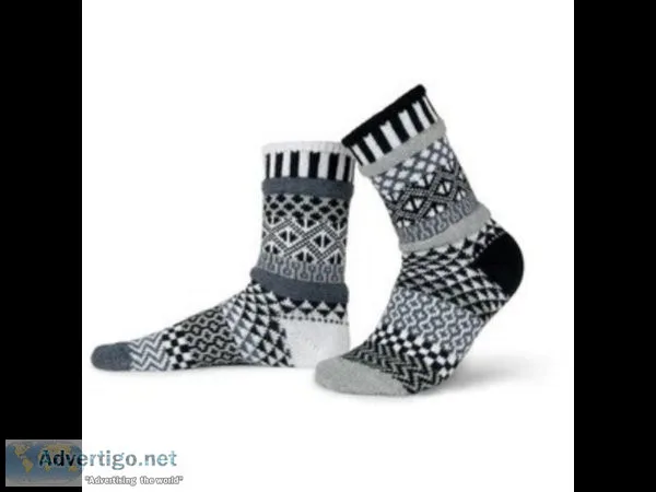 Shop Solmate Midnight Crew Socks For Men - Garneau Slippers