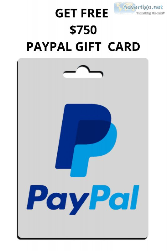 Get a Free 750 PayPal Gift Card