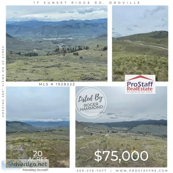 Amazing 360&deg Views on 20 Acres