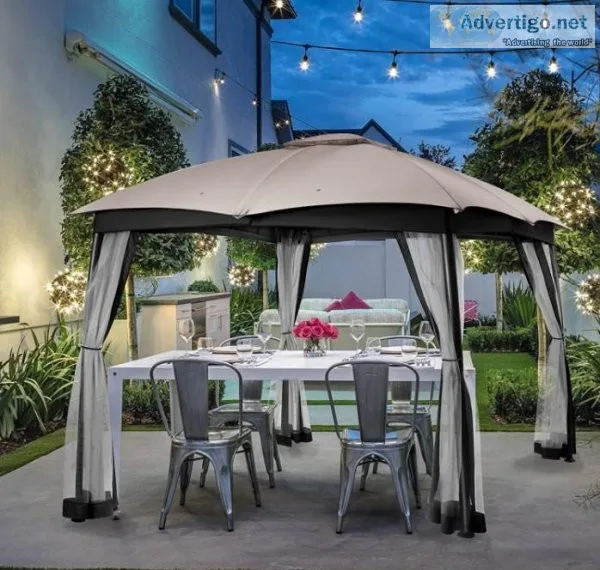 BRAND NEW FAB BASED 10x12 Gazebo for Patio Double Vent Canopy Ga