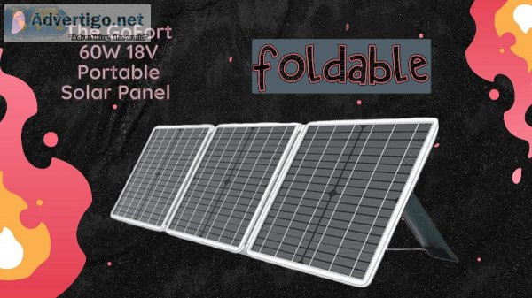 GOFORT 60W 18V Portable Solar Panel Foldable Solar Charger