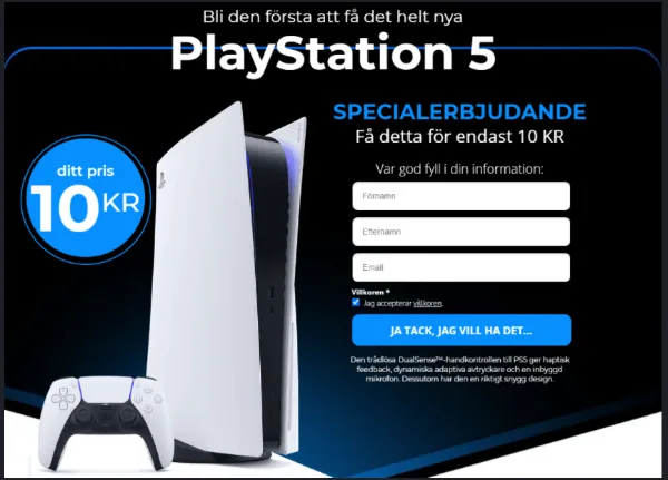 Get a chance free playstation 5