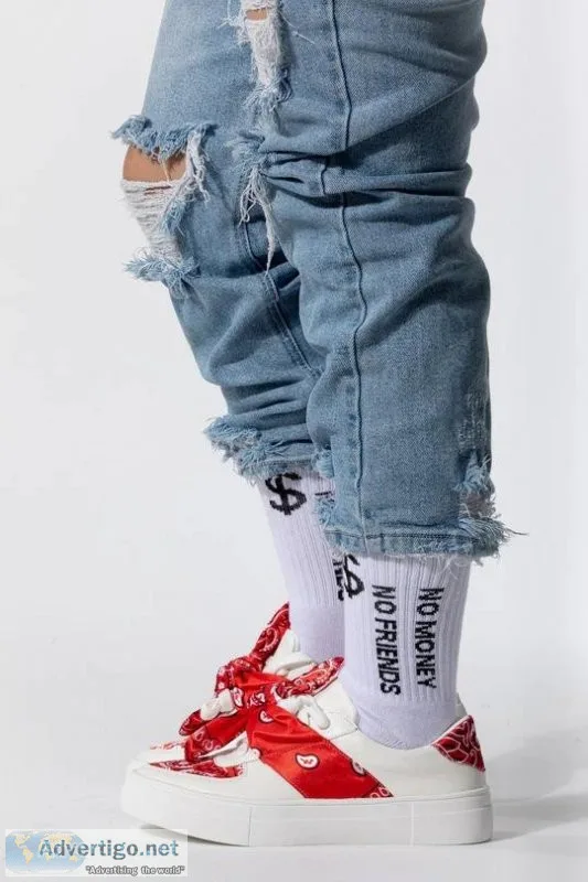 Red Bandana Bow Sneakers For Women Online - The Blvd
