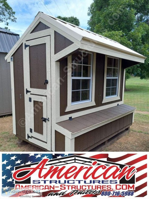 5X8 FREE RANGE COTTAGE STYLE CHICKEN COOP