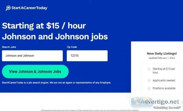StartACareerToday - Johnson and Johnson