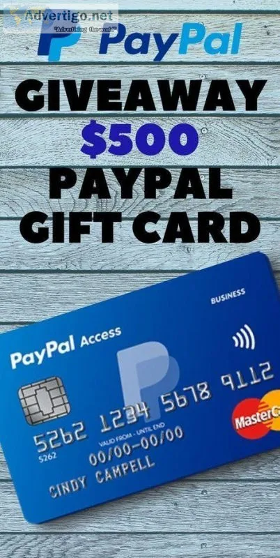 Win 500 for Paypal now