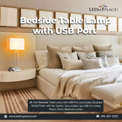Order Modern Professional Bedside Table Lamp with USB Port
