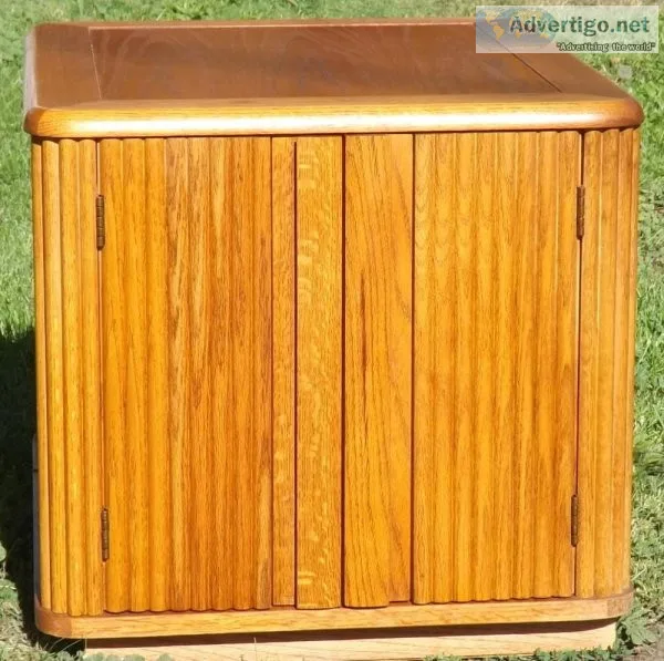 2 Door  - Solid Oak Wood - Living Room End Table
