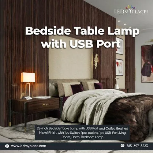 Purchase Bedside Table Lamp with USB Port for the Ultimate Night
