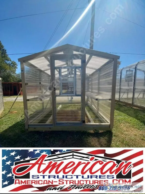 8x12 Greenhouse - In Stock - by American-Structures