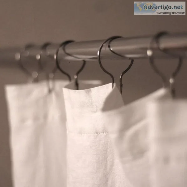 Buy Stylish plain shower curtain -Linenshed uk