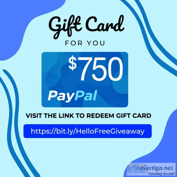 (Only 2O Left) Get Free 750 PayPal Gift Card