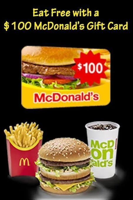 Free 100 McDonald&rsquos Gift Card