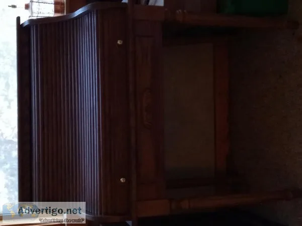 Oak roll top desk