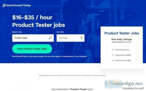 Start a carear products testar smartphone tablet job