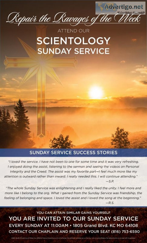 YOU ARE INVITED Scientology Sunday Service and Brunch