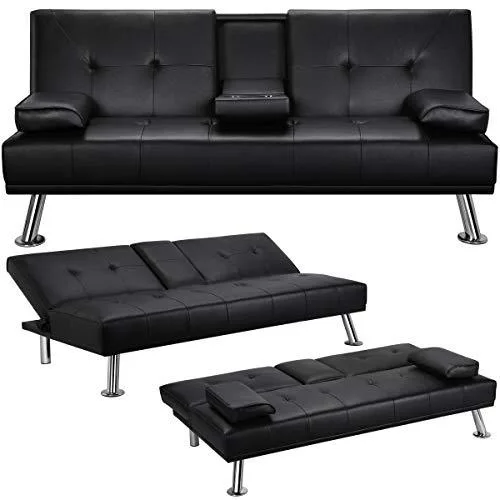 Yaheetech Convertible Sofa Bed Adjustable Couch Sleeper Modern F