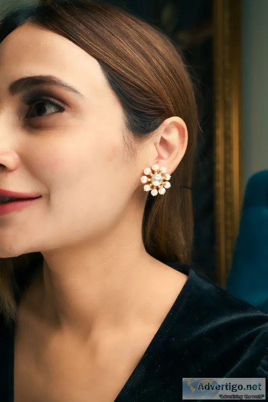 Kundan polki earrings