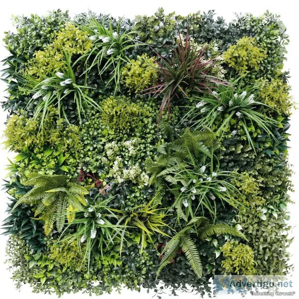 Lush Spring Vertical Garden  Green Wall UV Resistant 100cm X 100