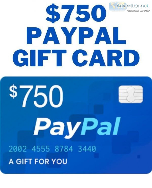 FREE GIVEAWAY Grab a 750 PayPal Gift Card Now
