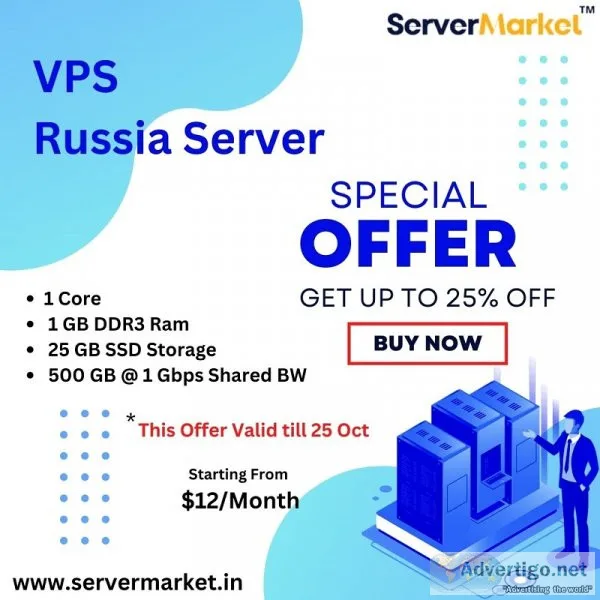 Russia vps server ? starting from $12/month | servermarket