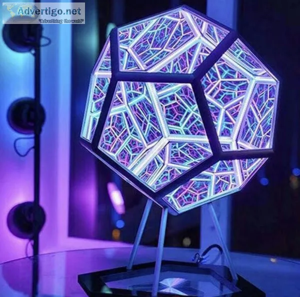 Limited Supply New Infinite Dodecahedron Colorful Art Light Lamp