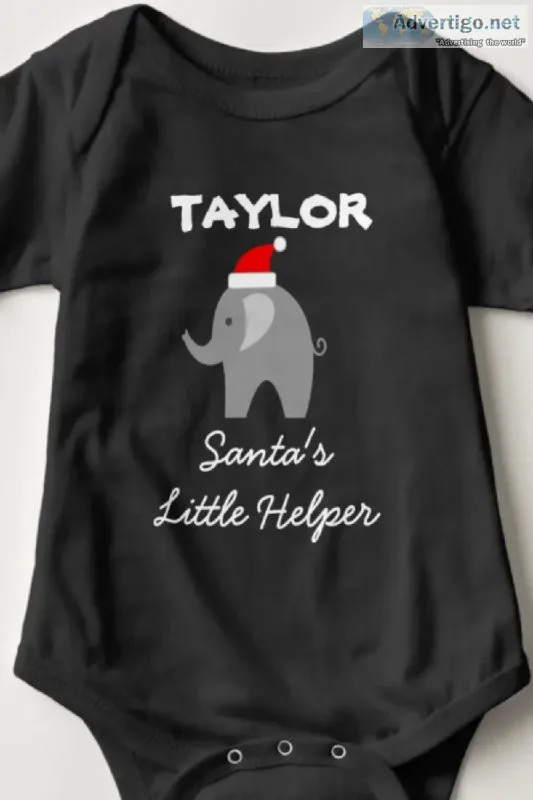Customize Baby Santa s Little Helper Christmas One Piece Bodysui