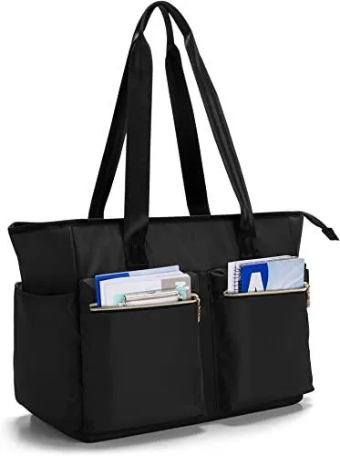 Teacher Bag Teacher Utility Tote Bag with Zip Top and Padded Sle