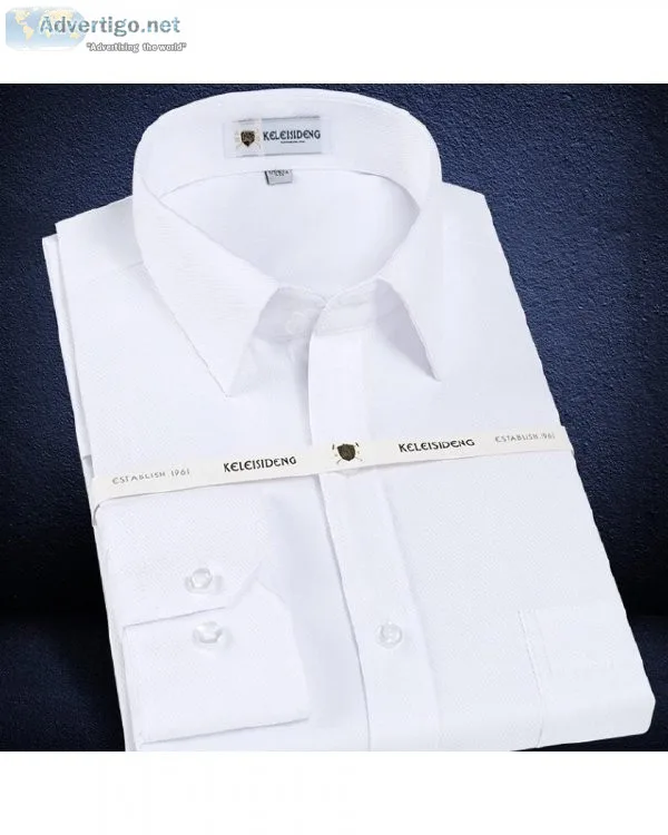 Men s Long Sleeve Standard-fit Solid Basic Dress Shirts