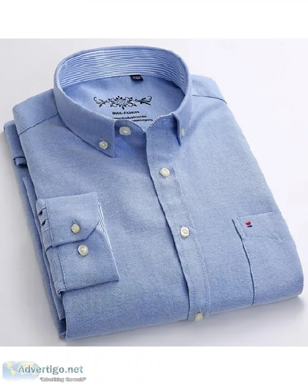 Men s Long Sleeve Oxford Plaid Striped Casual Front Patch Chest 