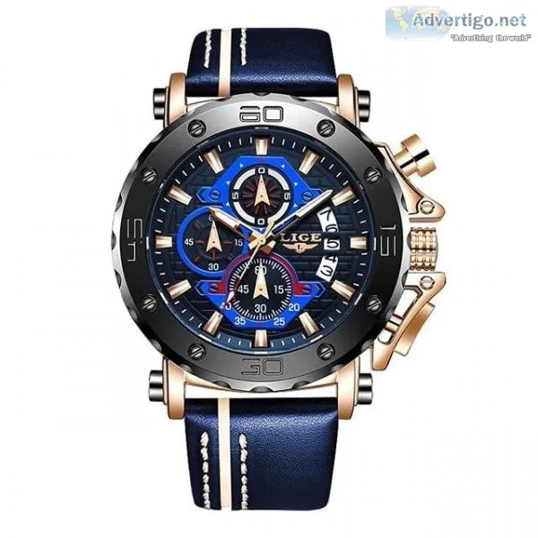 Buy Men s Luxury Leather Quartz Sports Watches For Men