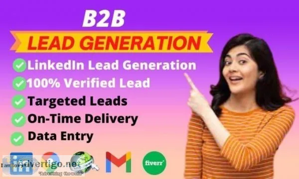 I will do your target manually b2b lead generation and web resea