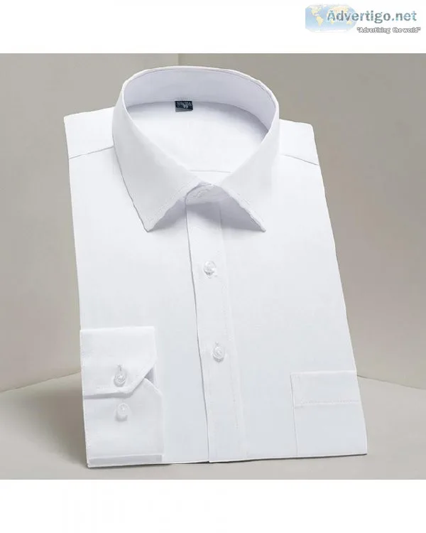 Plus Size Men s Basic Standard-fit Long Sleeve Dress Shirt