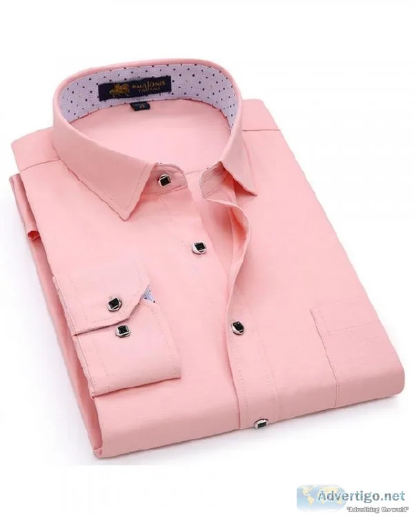 Men s Long Sleeve Solid Linen Single Patch Pocket Square Collar 