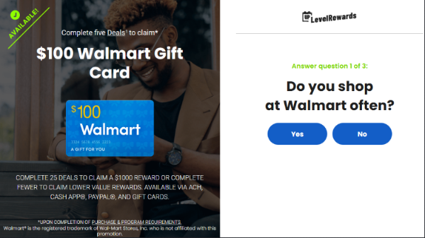 Enter for a 100 Walmart Gift Card