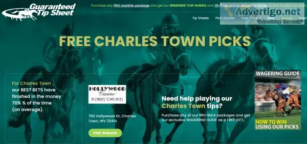 Charles Town Picks - Free Charles Town Park Horse Race Tips