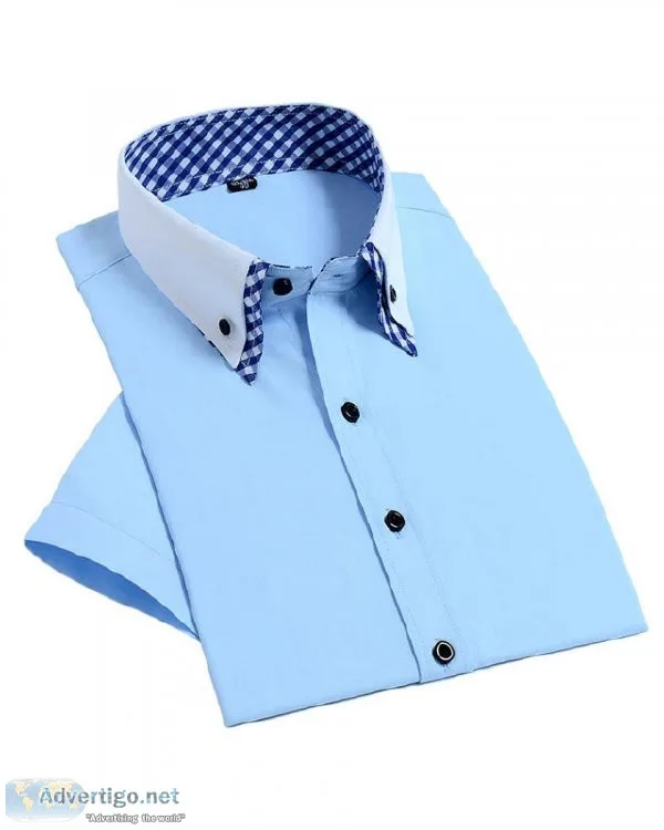 High Quality Short Sleeve Non Iron Fashion Double Layer Mens Dre
