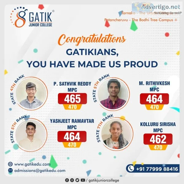 Best intermediate colleges in hyderabad | gatik junior college