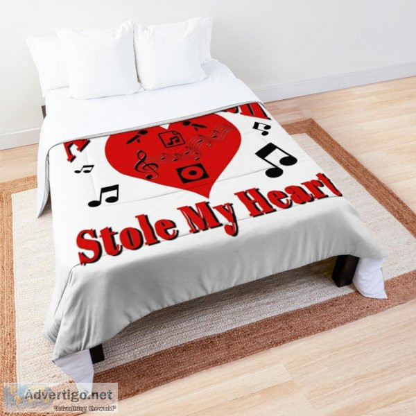 A Musician Stole My Heart Comforter