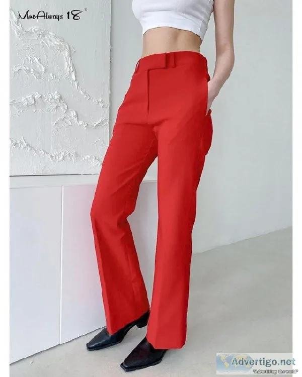 Women Vintage Button Up Trousers With Pocket Skinny Autumn Winte
