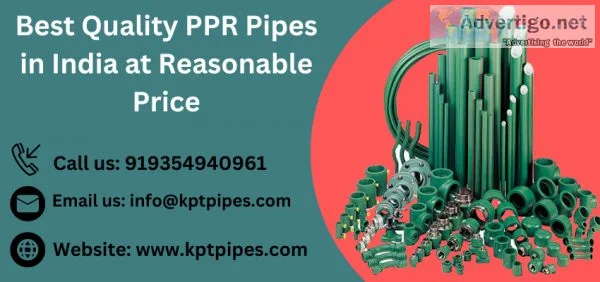 Best quality ppr pipes in india at reasonable rates