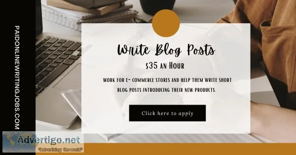 Write Blog Posts - 35 an Hour - Closing Soon...New York Remote j