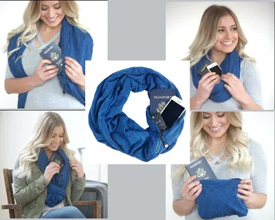 Women&rsquos Infinity Scarf with Zip Pocket